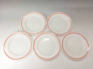 a228 JAJ Old Pyrex オールドパイレックス プレート皿 5枚 MADE IN ENGLAND ディナープレート 