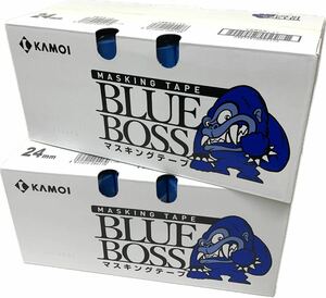 新品KAMOIカモイ 車両塗装用マスキングテープ[BLUE BOSS]24㎜幅/18m×100巻セット 特価品
