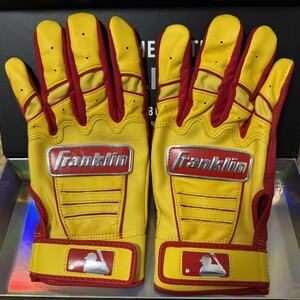 Franklin Custom CFX Pro イエロー レッド YLサイズ バッティンググローブ ★ フランクリン バッテ NIKE ナイキ ミズノ ZETT SSK