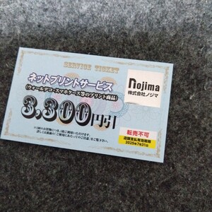 ノジマ ネットプリントサービス 3300円引