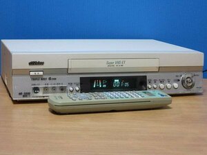 Victor★良品 メンテ済 動作良好★高画質 S-VHSビデオデッキ★リモコン&CD取説付★HR-S550