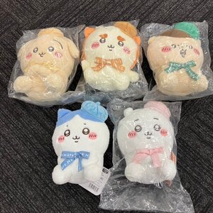 【80】1円～ ちいかわ 東京みやげ お座りぬいぐるみ 5種セット ハチワレ うさぎ モモンガ くりまんじゅう シーサー