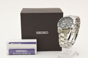 稼働品 箱付き セイコー 7T92-0DX0 クロノグラフ ラウンド デイト クォーツ メンズ 腕時計 SEIKO