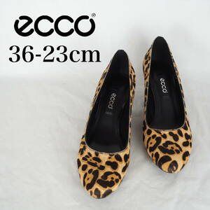 MK6674*ecco*エコー*レディースパンプス*36-23cm*ヒョウ柄