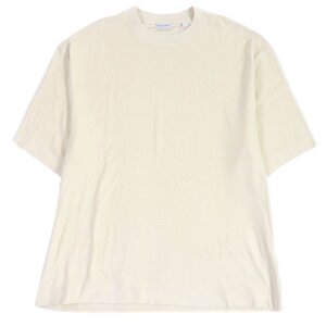 極美品□BURBERRY バーバリー 24SS 8081233 コットン100％ バックホースプリント パイル地 半袖Ｔシャツ アイボリー L 正規品 メンズ