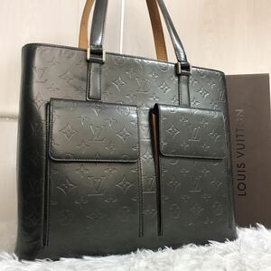 入手困難●ルイヴィトン LOUIS VUITTON ウィルウッド トートバッグ 肩掛け メンズ ビジネス 大容量 モノグラムマット 黒 ブラック ヌメ革