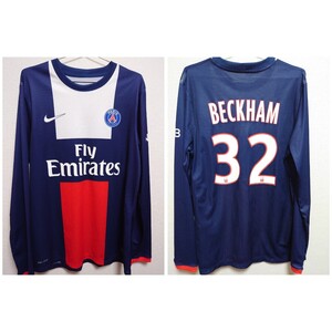 NIKE　2013〜2014 PSG ベッカム　長袖　オーセンティック　選手仕様　Paris Saint-Germain　David Beckham　authentic　