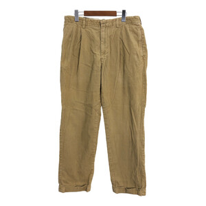 Polo by Ralph Lauren ポロ ラルフローレン HAMMOND PANT 2タック コーデュロイパンツ ベージュ (メンズ W34 L30) 中古 古着 R2930