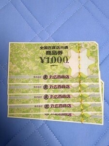 送料無　全国百貨店共通商品券 ¥5,000分