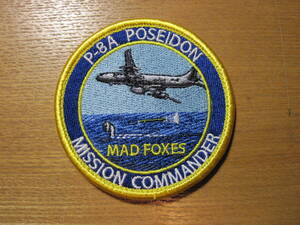 アメリカ海軍 VP-5 MAD FOXES P-8A POSEIDON MISSION COMMANDER パッチ 三沢基地 嘉手納基地