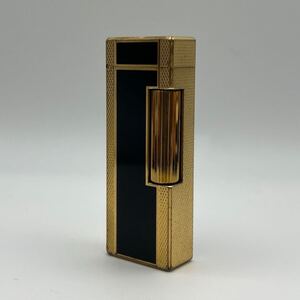 ダンヒル ガスライター dunhill ゴールド ブラック Dunhill ジャンク 喫煙具