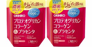 オリヒロ　プロテオグリカン コラーゲン ＆ プラセンタ 180g 30日分　２袋セット