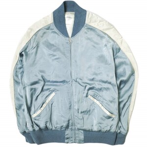 visvim ビズビム 21SS DOUGLAS JKT ダグラスジャケット 0121105013021 2 LT.BLUE ダメージ加工 サテン スカジャン スーベニア g15597