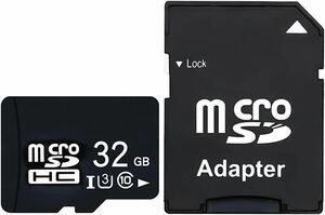 Micro SD カード マイクロSDカード Class 10 Micro SDHC カード SD変換アダプター付属 メモリカード TF SDアダプター付 超高速転送 (32GB)