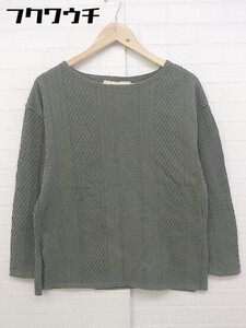 ◇ BEAMS LIGHTS ビームス ライツ 長袖 カットソー サイズ38 カーキ レディース