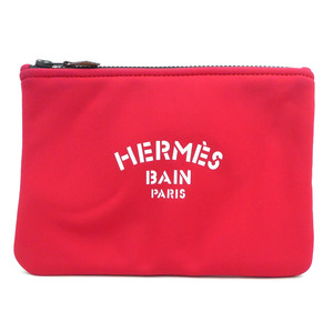 エルメス HERMES ポーチ ネオバンPM トゥルースフラット/ポリアミド/エラスタン レッド e58691k