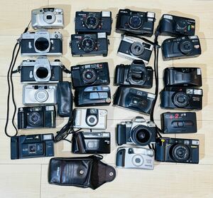 1円～ まとめ売り コンパクトカメラ 計24台 　Canon、Nikon、Konica、FUJIFILM、RICOH、OLYMPUS、Minolta、PENTAX等 カメラ まとめ