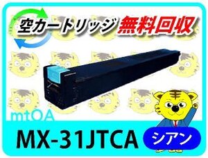 シャープ用 リサイクルトナー MX-31JTCA シアン 2本セット