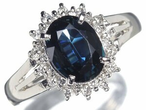 2OL11605S【売り切り】新品【RK宝石】≪Sapphire≫ 上質サファイア 大粒1.35ct! 極上ダイヤモンド Pt900 高級リング ダイヤ