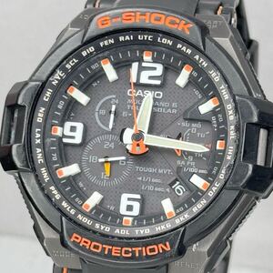 美品 G-SHOCK GW-4000-1AJF グラビティマスター タフソーラー 電波受信 電波ソーラー マルチバンド6 ブラック オレンジ タフムーブ