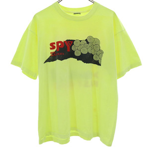 90s USA製 オールド 半袖 シングルステッチ Tシャツ XL イエロー系 メンズ