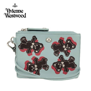 ○★新品未使用　Vivienne Westwood (ヴィヴィアンウエストウッド)　HAPPY BEAR　パスケース　ブルー系★○