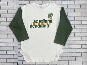 ＵＳＥＤ　ウエアハウス　WAREHOUSE　７分袖ベースボールＴシャツ　サイズＭ　acadiana　日本製