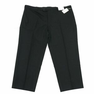 新品 未使用★ UNIQLO ユニクロ 秋冬 ストレッチ ウール ノータック スラックス パンツ Sz.120 メンズ 黒 大きいサイズ 特大　A3B05624_C#Q