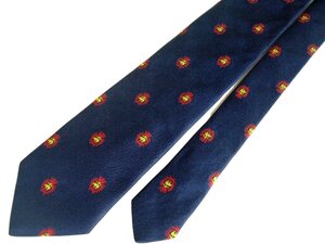 新品 ブルックスブラザーズ ネイビー織地 シルク クレスト ネクタイ Brooks Brothers Golden Fleece Crest Tie SILK 100%