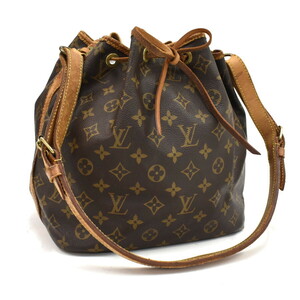 1円 ◆良品 LOUIS VUITTON ルイヴィトン ショルダーバッグ プチノエ M42226 モノグラム キャンバス ブラウン◆E.Csr.zE-28