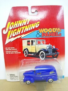 ■ JOHNNY LIGHTNIGジョニーライトニング WOODYs & PANELs 1/64 1940 FORD SEDAN DELIVERY ブルー フォードセダン ミニカー