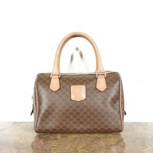 CELINE MACADAM PATTERNED DESIGN MINI BOSTON BAG/オールドセリーヌマカダム柄ミニボストンバッグ