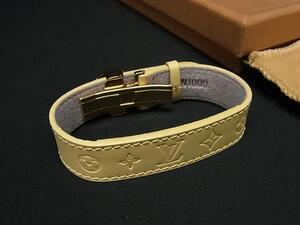 1円 ■新品同様■ LOUIS VUITTON ルイヴィトン M64443 ブラスレ ヴー グッドラック ブレスレット アクセサリー クリーム系 BJ6410