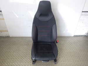 美品 中古 3DA-118312M ベンツCLA C118 CLA200d AMGライン 2020年3月 赤ステッチ レザーシート 運転席 右前シート エアバッグ欠品 即決