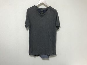 本物ディーゼルDIESELコットンデニム半袖TシャツメンズサーフアメカジミリタリービジネススーツMグレーインド製