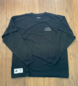 新品 descendant ディセンダント Tシャツ 長袖 長袖Tシャツ 半袖 黒 ロンT カットソー レイヤード ブラック 1円スタート under current 