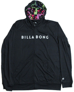 BILLABONG ビラボン UNITY ロゴ ジップ フーディ Lサイズ ブラック 黒 パーカ 長袖 ラッシュガード 型番:BD011854