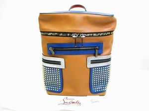 【超美品】 クリスチャン ルブタン Christian Louboutin APOLOUBI スパイク スタッズ バックパック リュックサック メンズ レディース