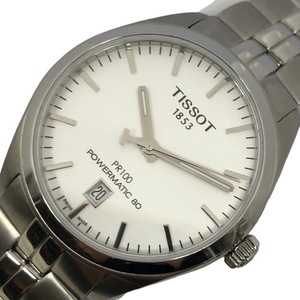 ティソ TISSOT PR 100 パワーマティック80 T101.407.11.031.00 ホワイト SS 腕時計 メンズ 中古