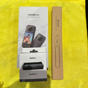 売り切り◯美品◯Insta360 X3 CINSAAQ/B （ブラック） 電池2個付属　insta アクションカメラ 