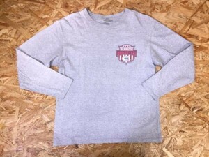 チャンピオン Champion CHPS ROCHESTER エンブレム カレッジ 長袖Tシャツ ロンT カットソー メンズ S グレー