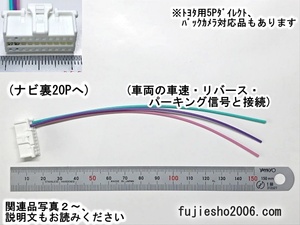 AVN550HD AVN778HD AVN668HD AVN558HD AVN687HD イクリプス純正ナビ用 20P車速・リバース・パーキング配線 (バックカメラ対応:オプション)