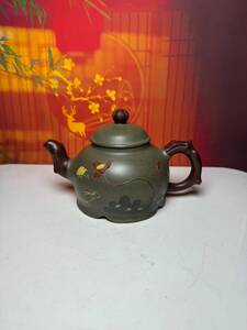 【蔵友館蔵品・紫砂壺・一品清壺・蒋靜明款・豆青泥】・茶道品・希少珍品・賞物・中国古美術