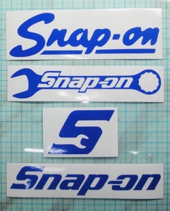 残りが僅か 早い者勝ち スナップオン Snap-On ステッカー 反射タイプ ブルー 新品未使用品 4枚まとめて 送料無料