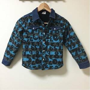 美品 BREEZE JUNKSTORE キッズ デニム ジャケット 130 綿55% 数字 ブリーズ 男の子 ジャンパー