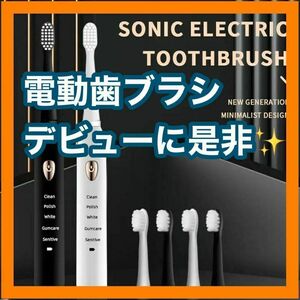 【即日発送可能】電動歯ブラシ 電動 歯ブラシ USB 充電 ソニック 歯間 ケア【新品】