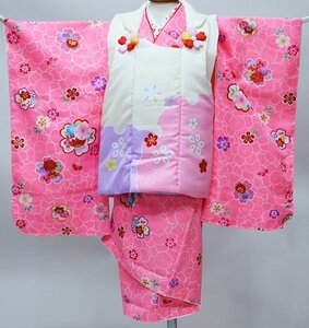 七五三 三歳 女児 被布着物フルセット 百花繚乱 半襟付き 祝着 新品（株）安田屋 NO39091