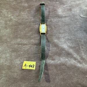 A-448 腕時計 ベルト アンティーク ヴィンテージ 中古品 SEIKO セイコー 17石 ゴールド 布ベルト 20ミクロン N920893 5260 FRONT