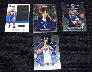 Panini Mosaic Prizm 4 カード セット NBA ルーキーカード Philadelphia 76ers