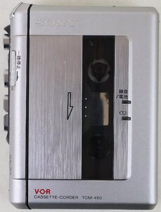 S◇ジャンク品◇ポータブルカセットコーダー TCM-450 ソニー/SONY CASSETTE-CORDER 本体のみ 付属品なし ※再生不可